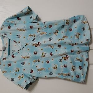 Disney tinkerbell scrub top
